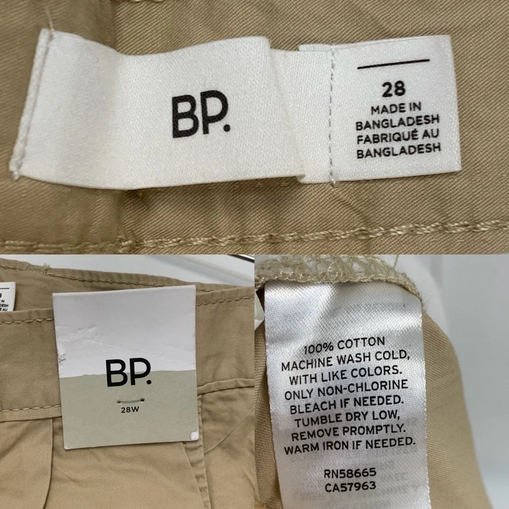 Nordstrom Bp lightweight Cargo pants Beige Wash Sz 28 NWT